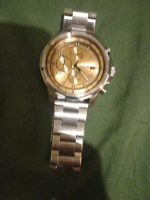Preowned  Stainless Steel Fossil Mens Watch. New Battery Installed, Works Great - Image 1 of 4