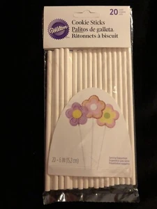 New Wilton 20-count White 6" Cookie Sticks Cookie Pops Cake Pops - Picture 1 of 2