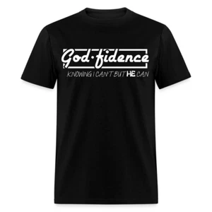 God-Fidence shirt Catholic Religious Confidence Humor Jesus Faith T-Shirt S-6XL - Picture 1 of 51