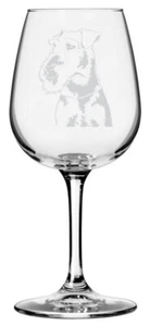 Welsh Terrier Dog Themed Etched All Purpose 12.75oz Wine Glass - Picture 1 of 1