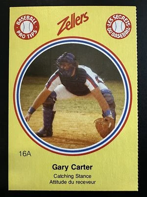 Gary Carter 1982 Zellers Montreal Expos Perforated Baseball Card #16A - Image 1 of 2