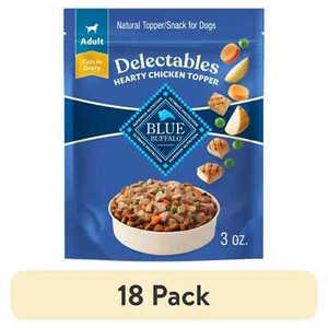 (18 pack) Blue Buffalo Delectables Natural Wet Dog Food Toppers, Tasty Chicken, - Picture 1 of 10