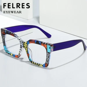 Women Square Anti Blue Light Eyeglasses Fashion Clear Lens Glasses Frames Hot - Picture 1 of 20