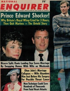 NATIONAL ENQUIRER Jan 1987- KNOTS LANDING, ELTON JOHN, YVONNE DeCARLO (MUNSTERS) - Picture 1 of 2