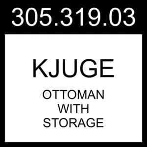 IKEA KJUGE Ottoman With Storage Knisa Dark Gray 305.319.03 - Picture 1 of 1