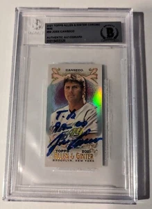 Jose Canseco Signed 2021 Topps Allen & Ginter Chrome Card Beckett Encapsulated - Picture 1 of 2