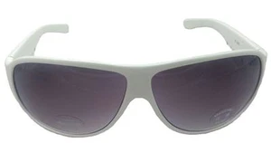 Gafas de sol Icon blancas protección UV verano sol nieve brillante esquí plata Reino Unido - Imagen 1 de 5