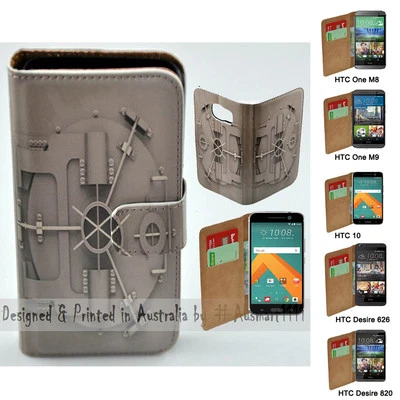 For HTC Series Mobile Phone - Bank Vault Print Flip Case Wallet Phone Cover - Image 1 of 3