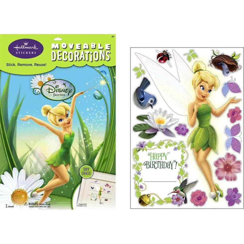 Tinker Bell Disney Fairies Birthday Party Moveable Sticker Decorations Birthday - Image 1 of 1