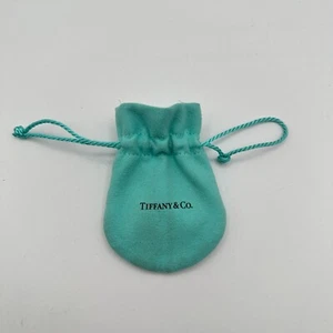 Tiffany & Co Jewerly Bag Blue Suede Drawstring Authentic Gift Storage Pouch - Picture 1 of 8