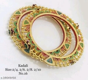 Brazalete nupcial dorado de piedra Kundan Bollywood joyería de boda india - Imagen 1 de 2