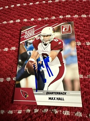 2010 Donruss Rated Rookies Football Card #69 Max Hall Autograph BYU - Image 1 of 2