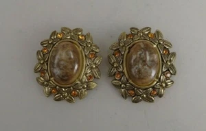 Neugablonz Dieter Knobloch: Paar Trachten Ohrclips Goldtopase (73454) - Picture 1 of 4