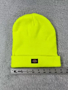Dickies Beanie Toque Adult One Size Neon Yellow Knit 100% Acrylic Workwear Ski - Picture 1 of 8