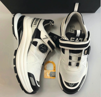 Emporio Armani EA7 Uomo Scarpe Bianco-nero 41 1/3 Shoes Men's White ORIGINAL • 151.42€