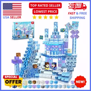 Princess Castle Magnetic Tiles (100 Pieces)STEM Building Toy for Girls Ages 3+ - Picture 1 of 7