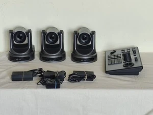 3x PTZOPTICS FullHD 1080P HDMI 3GSDI BROADCAST TV PTZ CAMERA + IP Poe CONTROLLER - Afbeelding 1 van 6