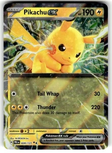 Pokemon Prismatic Evolutions Pikachu ex 028/131 Double Rare - Picture 1 of 4