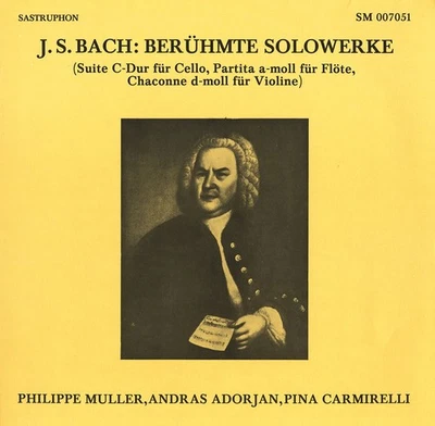 BACH Solo Cello Suite 3 MULLER Chaconne Partita for Violin Solo 2 CARMIRELLI LP - Image 1 of 3