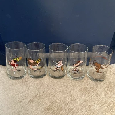ARBY'S Glasses B.C. Ice Age COMICS COLLECTIBLE 1981 Set Of 5 Vtg - Image 1 of 4