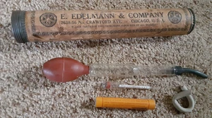 Vintage 20er-30er Jahre Frostmessgerät Spritze, Frostschutz Kühlmitteltester Kit - Bild 1 von 8
