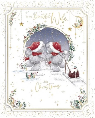 For My Beautiful Wife Me To You Tatty Teddy Luxury Handmade Boxed Christmas Card