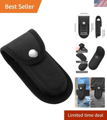 Funda de cuchillo compacta de nailon de 4"" con cierre a presión para entusiastas del aire libre Foto 1 de 4