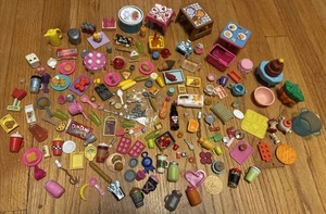 Lot Vintage Toys Accessories Doll House Barbie Food Dishes Plates Cups Kitchen - Picture 1 of 10