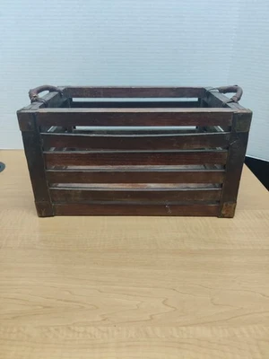 Vintage Primitive  Farmhouse Wooden Crate Cottage core 12"x8.5"x6.25" Farmhouse  - Image 1 of 4
