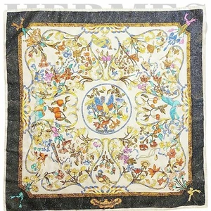 HERMES Large Format Scarf Oriental Stone and Western Stonework Kare 90 Silk Twil - Picture 1 of 10