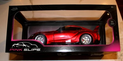 NICE NEW JADA Pink Slips TOYOTA GR SUPRA  Diecast Model 1:18 Metallic Red - Image 1 of 2