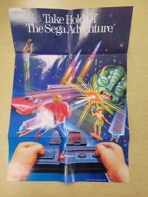 1987 Take Hold of the SEGA Adventure-Master System Insert Promo Poster-dbl side - Image 1 of 3