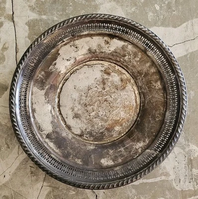 Plato antiguo de plata de ley 120,16 gramos Estate Fresh Foto 1 de 4