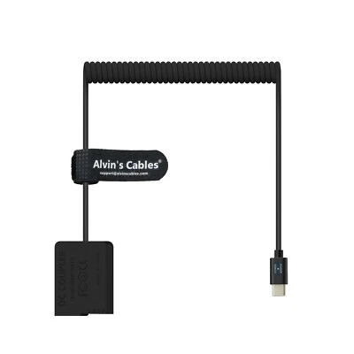 DMW-DCC8 Dummy Akku auf PD USB-C aufgerolltes Netzkabel für Panasonic Lumix G5 - Bild 1 von 4