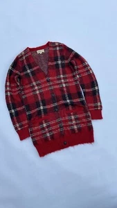 Denim and Supply Ralph Lauren mohair wool women size XS knitted plaid cardigan - Picture 1 of 11