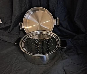 VitaCraft 5506 6 QT Stock Pot Dutch Oven w/ Lid & Strainer 5-Ply Nicromium Steel - Picture 1 of 5