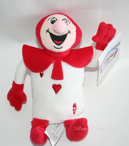 8" Disney Alicia en el País de las Maravillas Tarjeta Roja As Corazón Peluche Bolsa de Frijoles Juguete de Peluche Nuevo con Etiquetas - Imagen 1 de 2