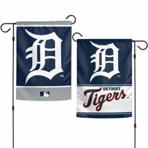 DETROIT TIGERS 2 SIDED GARDEN FLAG 12"X18" YARD BANNER MLB LICENSED - Picture 1 of 1