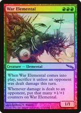 War Elemental FOIL Mirrodin HEAVILY PLD Red Rare MAGIC GATHERING CARD ABUGames