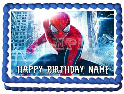 SPIDERMAN Edible Cake topper image party decoration