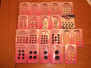 HEMLINE SNAP FASTENERS / PRESS STUD - CHOICE OF COLOURS & SIZES - Picture 1 of 2