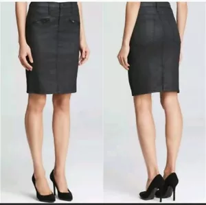 Minifalda lápiz de aguja con cremallera de mezclilla recubierta de Soho CURRENT ELLIOTT The 26 $295 - Imagen 1 de 10