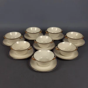 Service Tassen Consomme’Porzellan Bavaria Schirnding Weiß Blu Gold Jahre '60 - Imagen 1 de 13