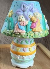 Spring Easter Bunny Rabbit Tea Light Lamp Ceramic Bisque Candle Holder Votive