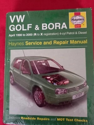 VW Volkswagen Golf & Bora 1998-2000 4-цилиндровый бензин и дизель Haynes мастерская руководство - Изображение 1 из 2