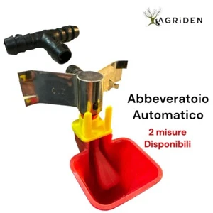 ABBEVERATOIO AUTOMATICO PER POLLI VOLATILI - VASCHETTA ROSSA - 2 MISURE - CORTI - Foto 1 di 4