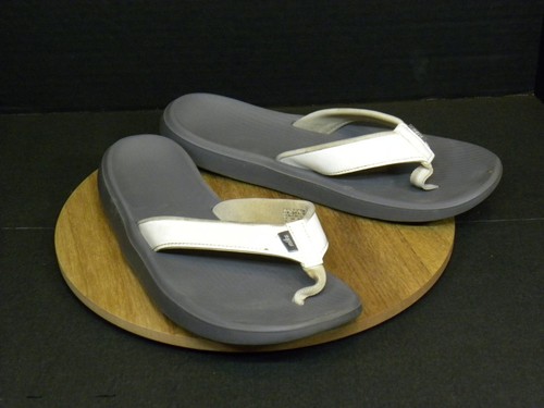 Sandali infradito Nike donna taglia 10 Bella Kai comodi bianco grigio