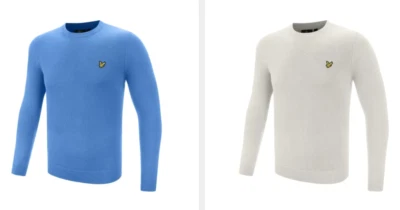 Lyle & Scott Tonal Eagle Cotton Crew Neck Jumper / Size: Medium