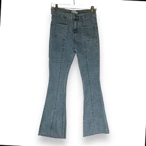 Princess Polly Flare Jeans Womens Size 6 Faded Bell Bottom 70s Retro Y2K Disco - Picture 1 of 9