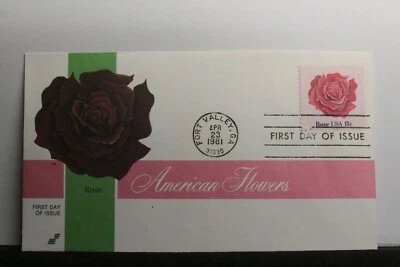 USPS FDC #1876 – 1981 18c Flowers: Rose Spectrum Cachet ST1194 - Image 1 of 3